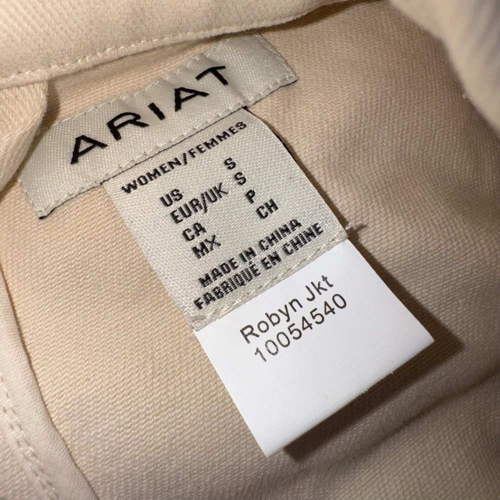 Ariat Robyn Jacket Women's Small Beige Boxy Fit Oversized‎ Western Barn Style - Picture 8 of 11